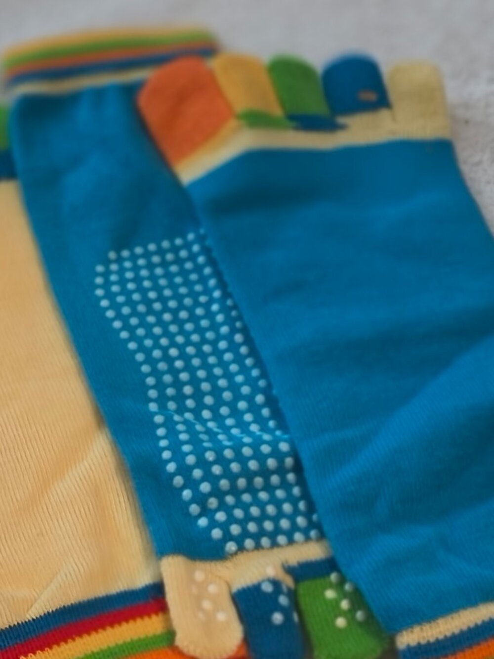 2 Pairs Women's Non-Slip Five Toe Grip Socks for Pilates Yoga
